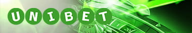 Unibet bonusbanner med deres officielle logo